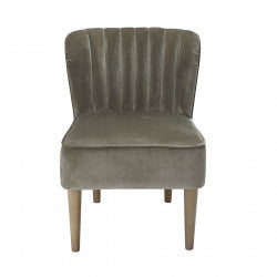 Grey velvet chair