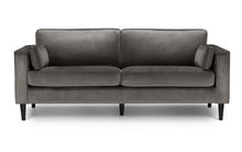 Load image into Gallery viewer, Hayward 3 Seater Sofa in grey velvet fabric